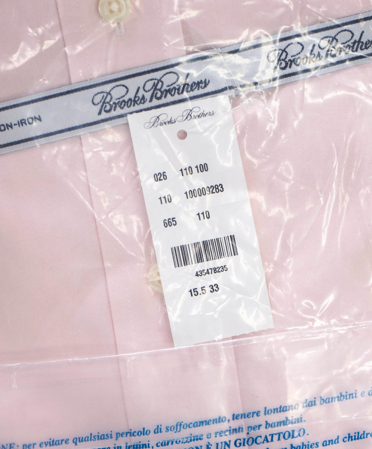 $128 BROOKS BROTHERS - Pink NON-IRON REGENT Shirt - 15.5 - 33