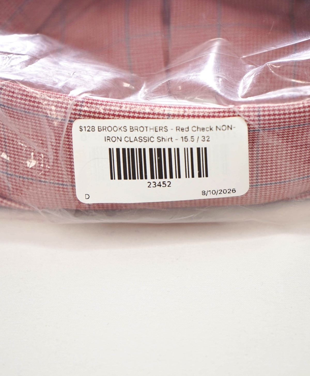 $128 BROOKS BROTHERS - Red Check NON-IRON CLASSIC Shirt - 15.5 / 32