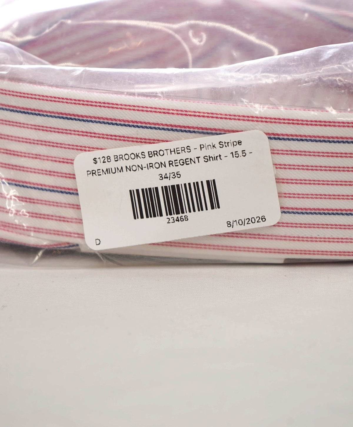 $128 BROOKS BROTHERS - Pink Stripe PREMIUM NON-IRON REGENT Shirt - 15.5 - 34/35