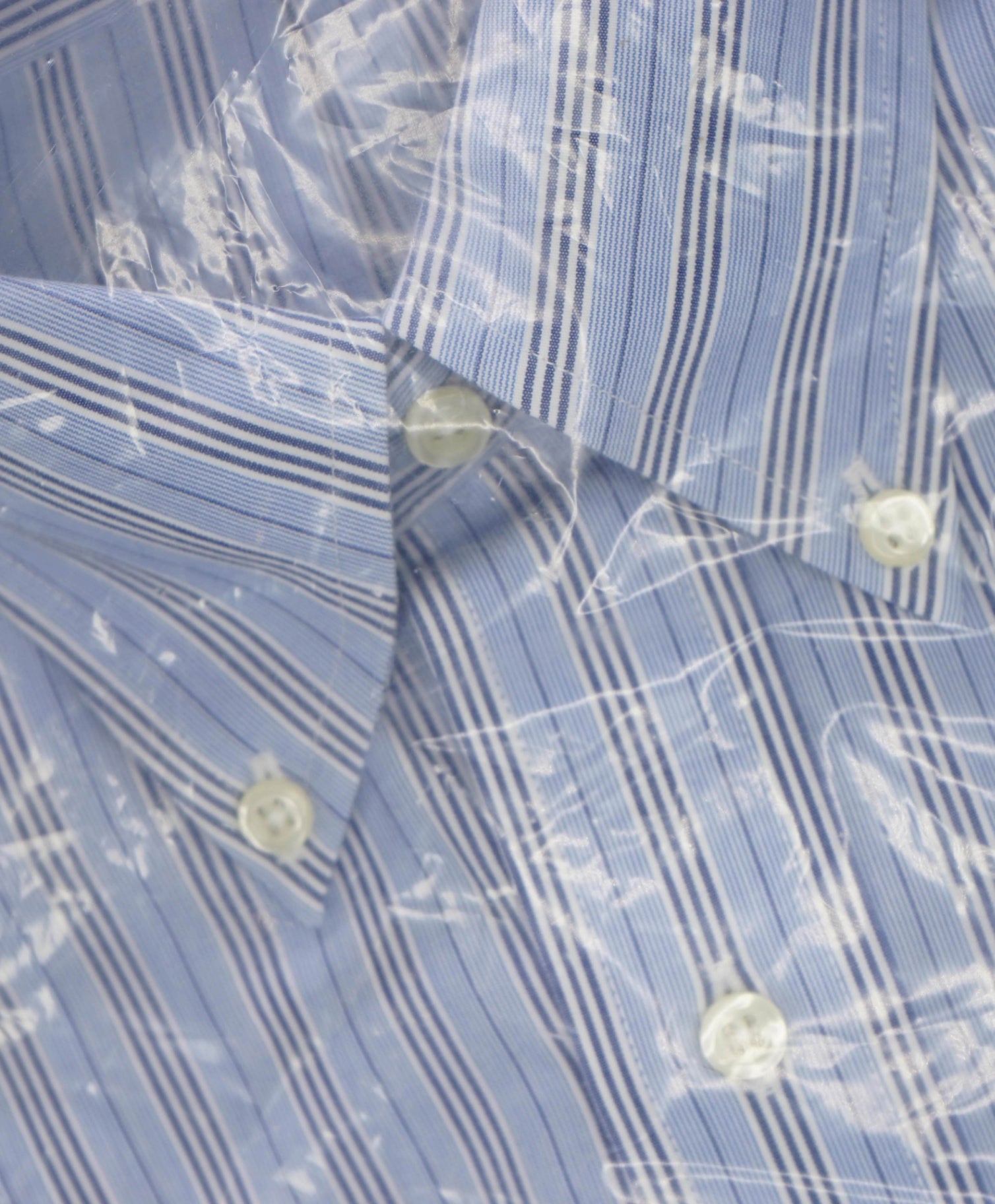 $128 BROOKS BROTHERS - Blue Stripe NON-IRON SLIM FIT Shirt - 15.5 - 34