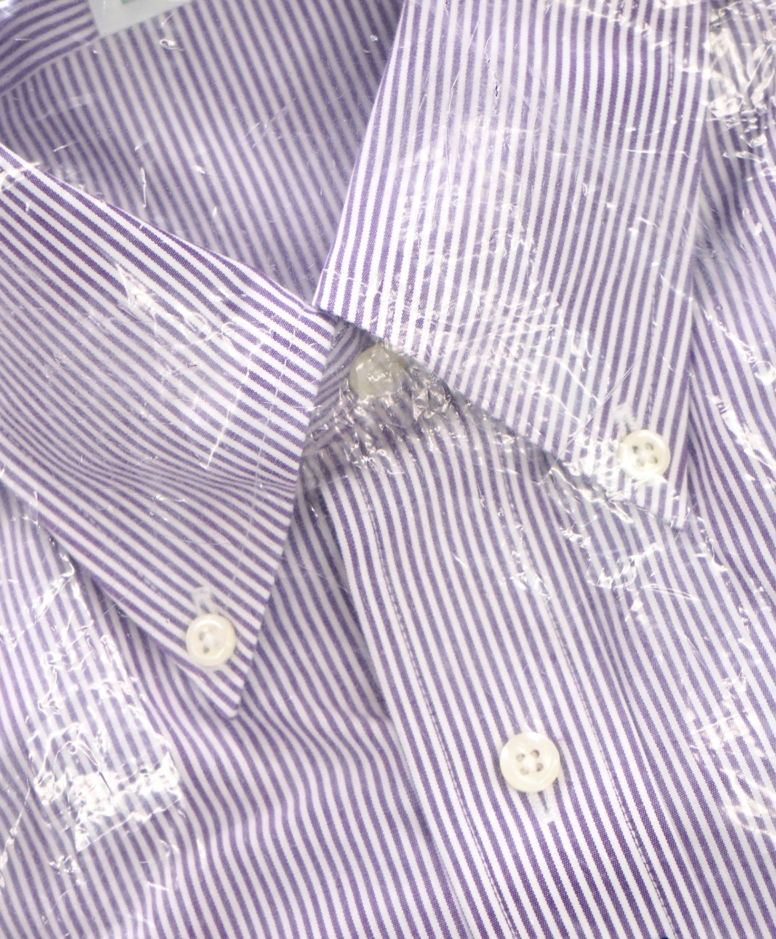 $128 BROOKS BROTHERS - Purple Stripe NON-IRON CLASSIC Shirt - 15.5 / 33