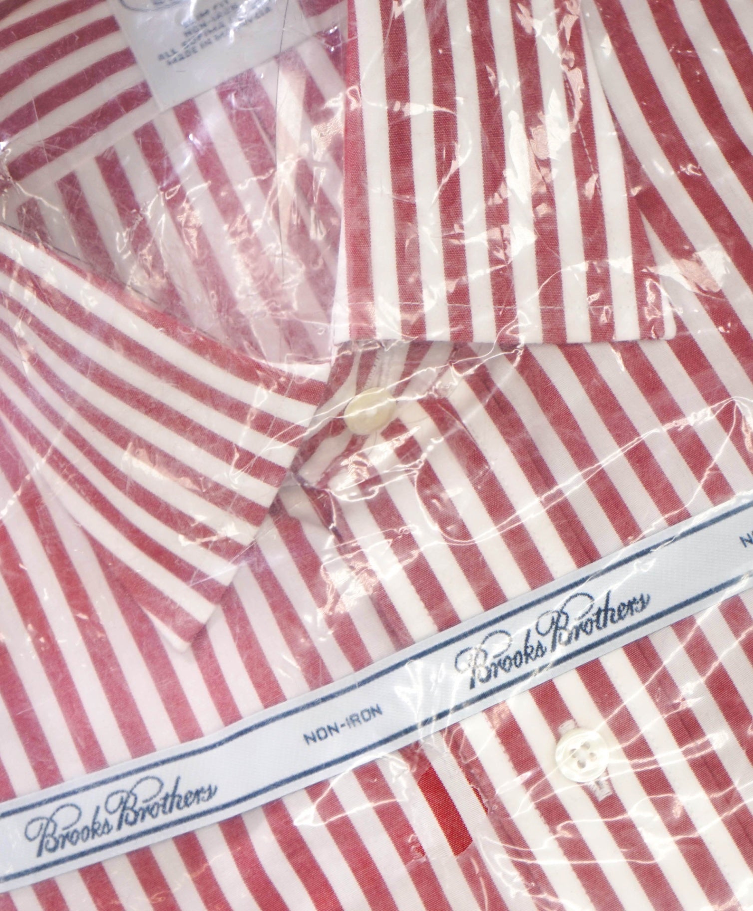 $128 BROOKS BROTHERS - Red Stripe NON-IRON SLIM FIT Shirt - 15.5 - 32