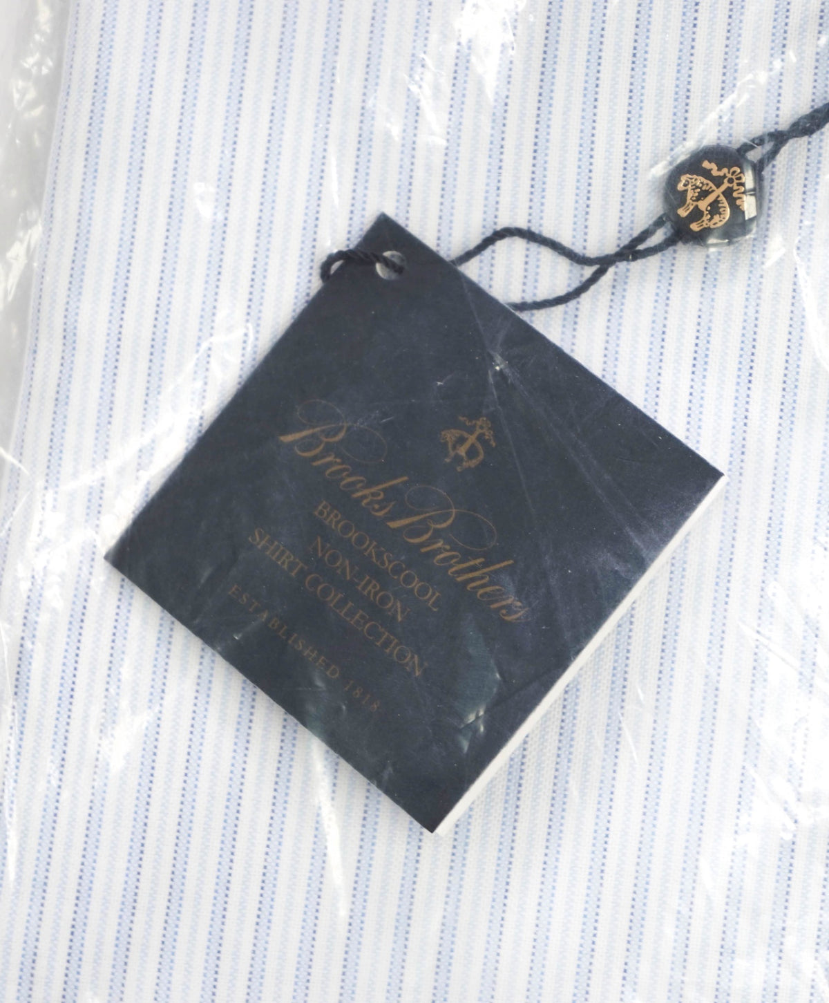 $128 BROOKS BROTHERS - Blue Stripe NON-IRON REGENT Shirt - 15 - 33
