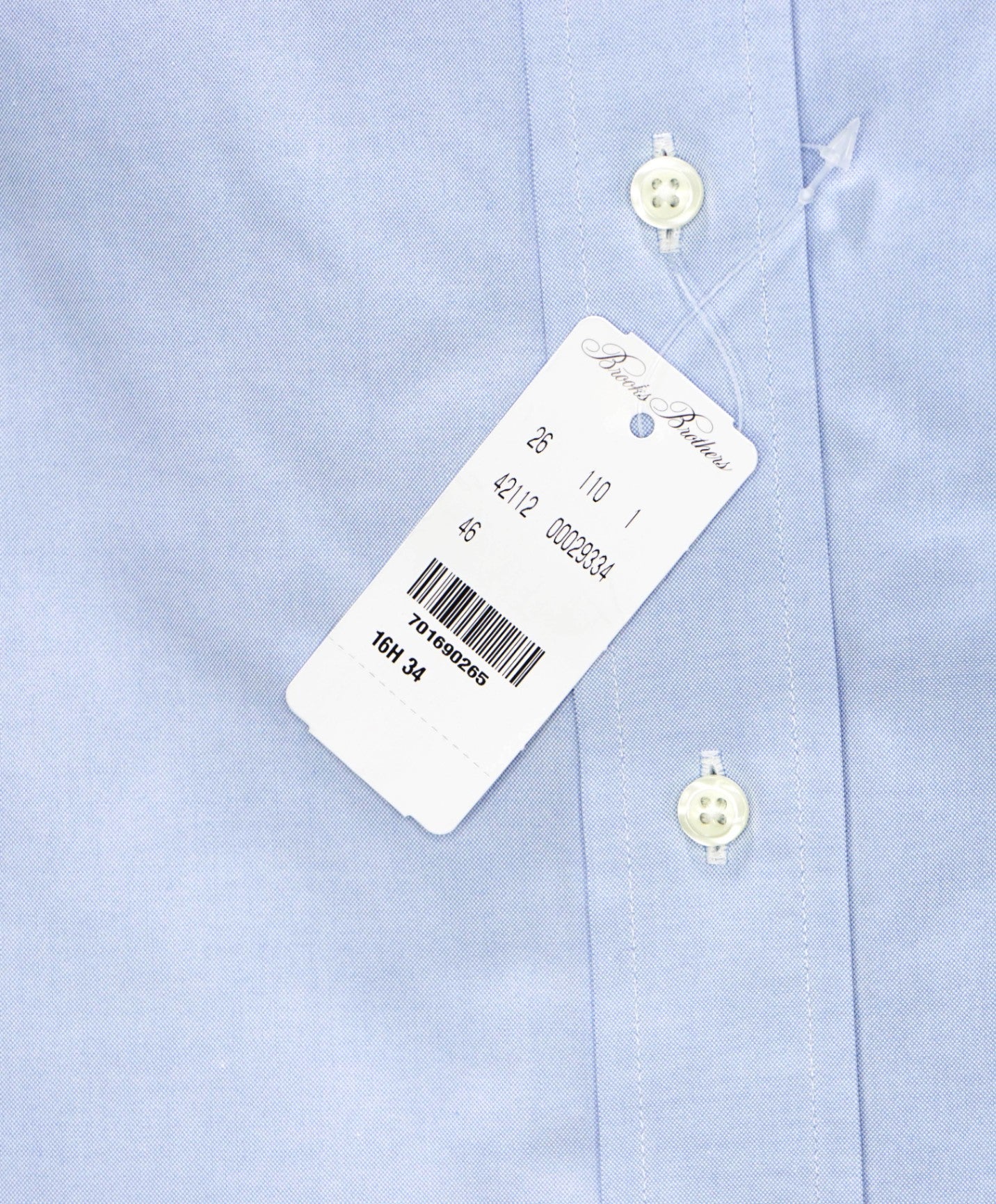 $128 BROOKS BROTHERS - Blue NON-IRON REGENT Shirt - 16.5 - 34
