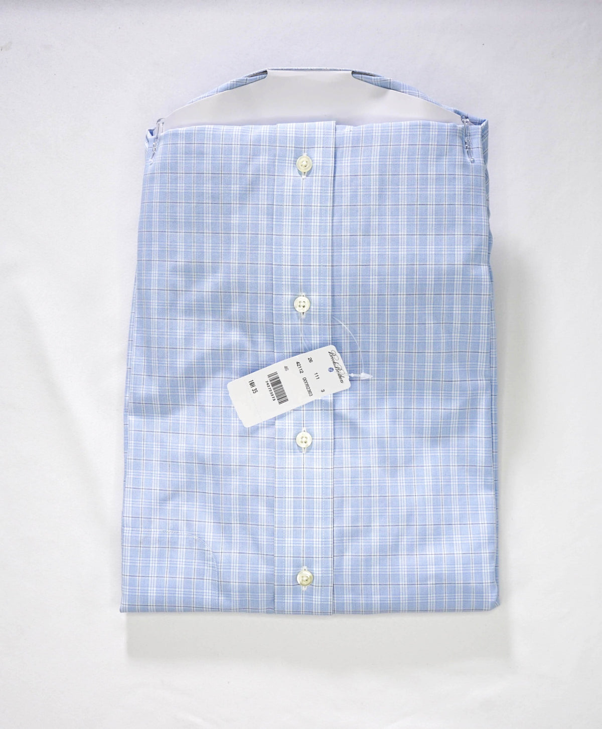 $128 BROOKS BROTHERS - Blue Plaid NON-IRON REGENT Shirt - 16.5 - 35