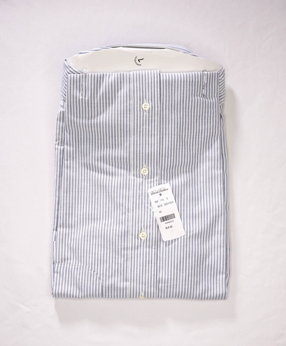 $198 BROOKS BROTHERS - Blue Stripe MADE IN USA MAKERS AND MERCHANTS Shirt - 15.5 - 33