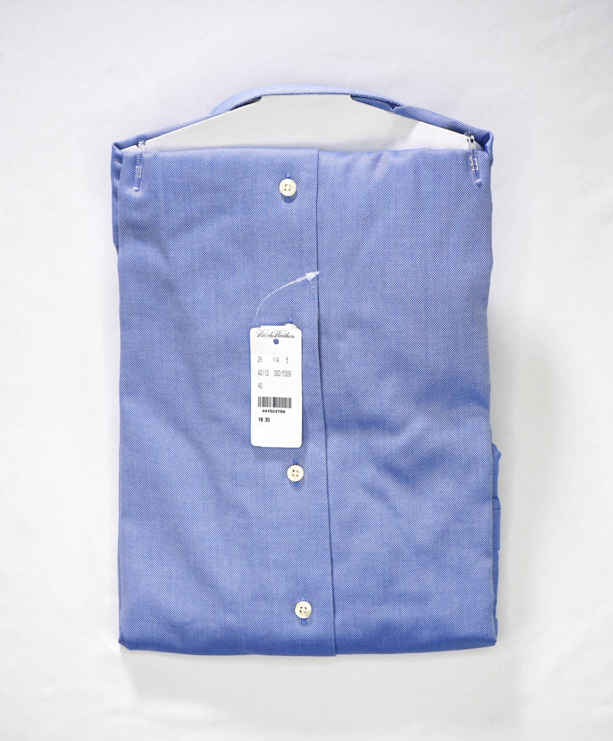 $128 BROOKS BROTHERS - Blue NON-IRON REGENT Shirt - 18 - 35