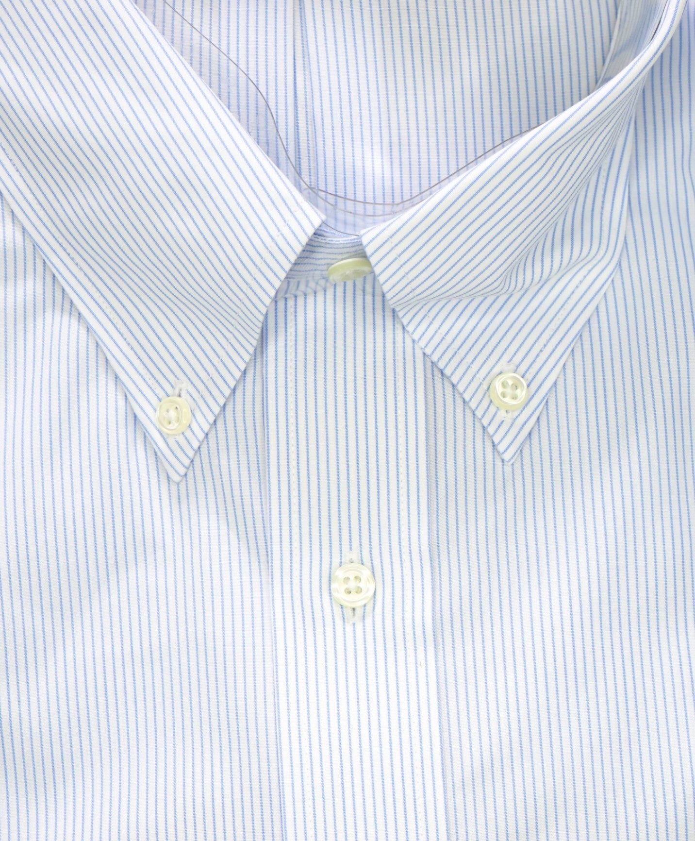 $128 BROOKS BROTHERS - Blue Stripe NON-IRON REGENT Shirt - 17.5 - 35