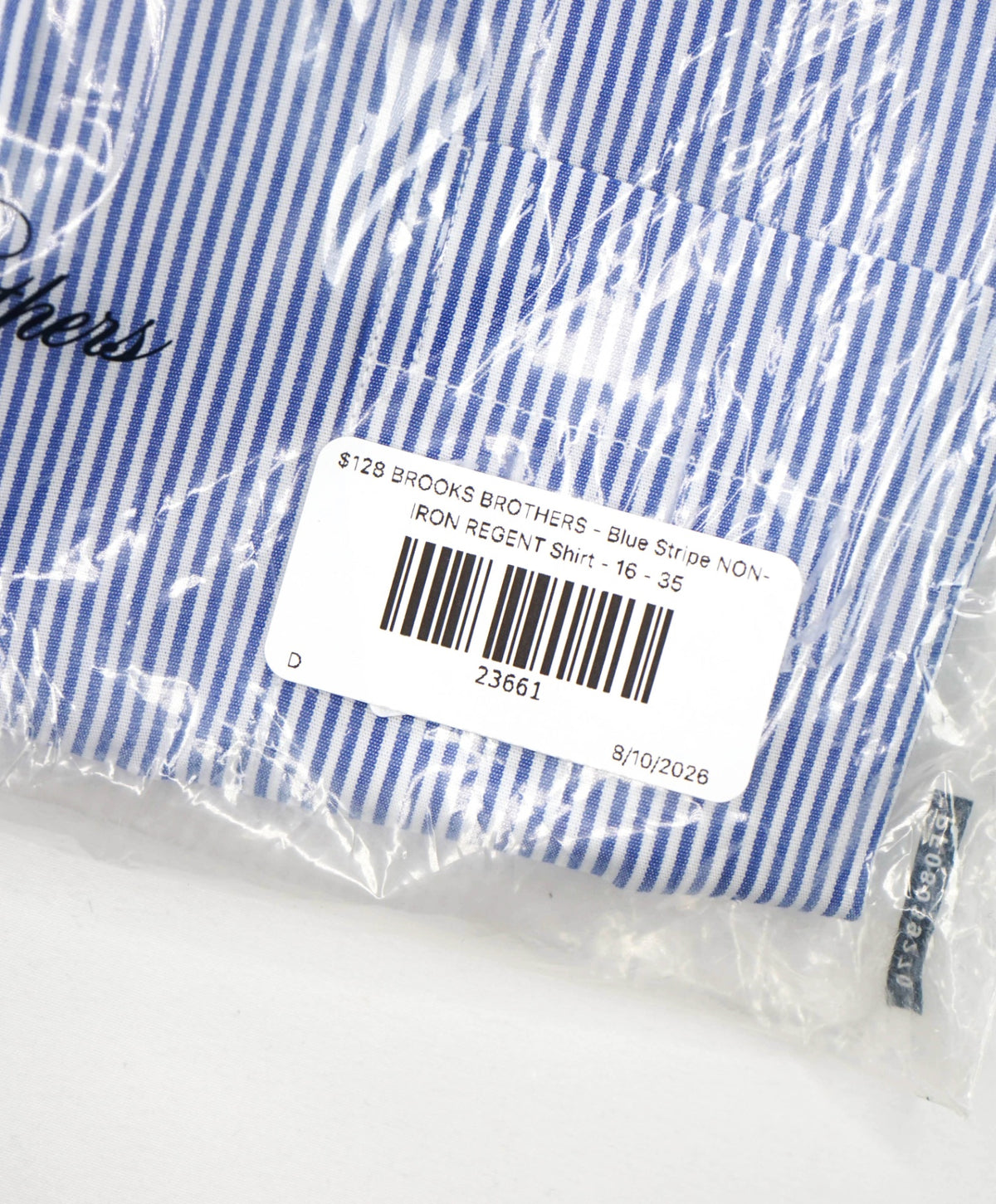 $128 BROOKS BROTHERS - Blue Stripe NON-IRON REGENT Shirt - 16 - 35