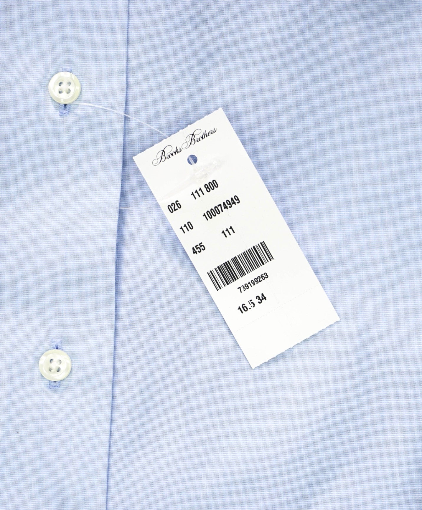 $128 BROOKS BROTHERS - Blue NON-IRON MILANO Shirt - 16.5 - 34
