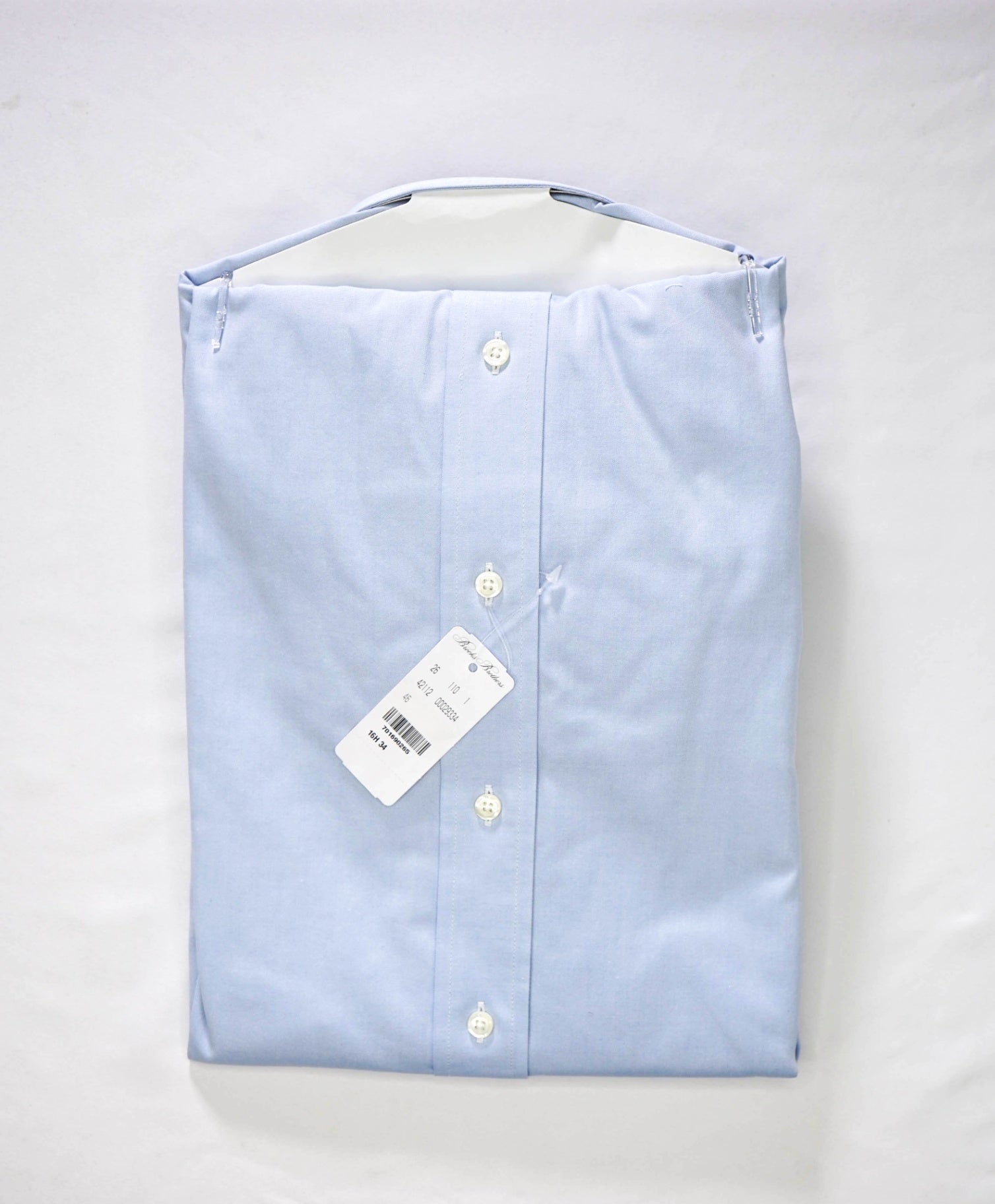 $128 BROOKS BROTHERS - Blue NON-IRON REGENT Shirt - 16.5 - 34