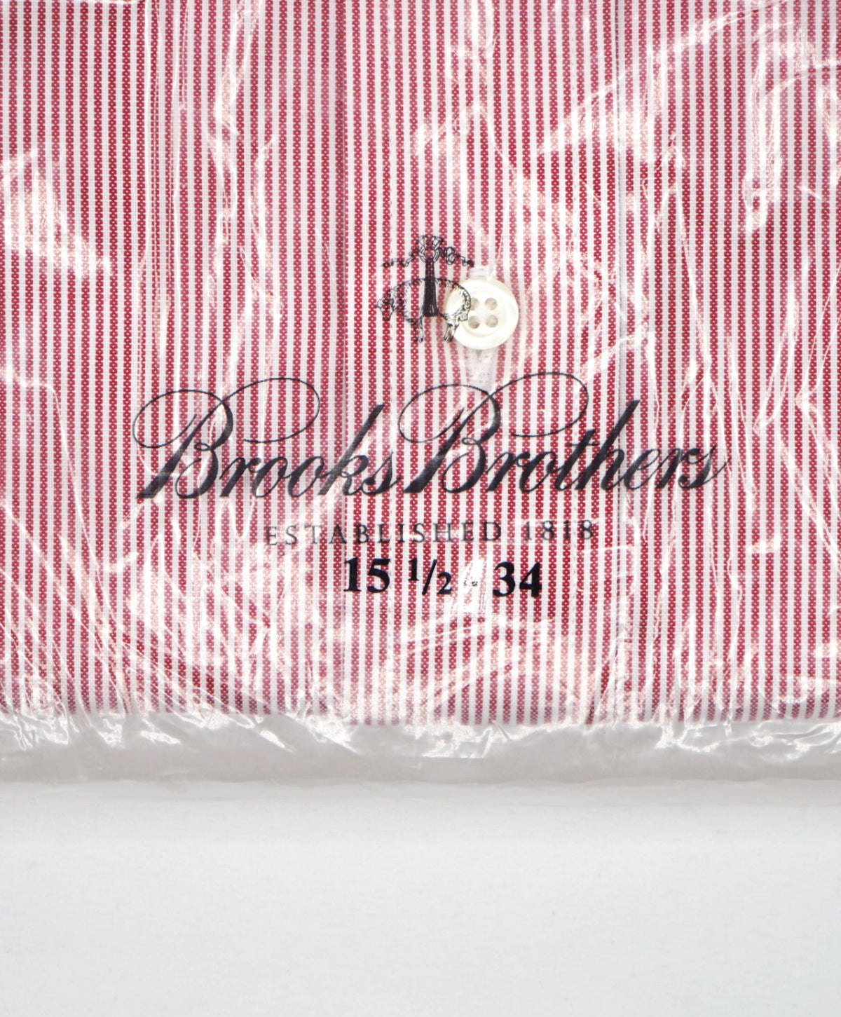 $128 BROOKS BROTHERS - Red Stripe MILANO Shirt - 15.5 - 34