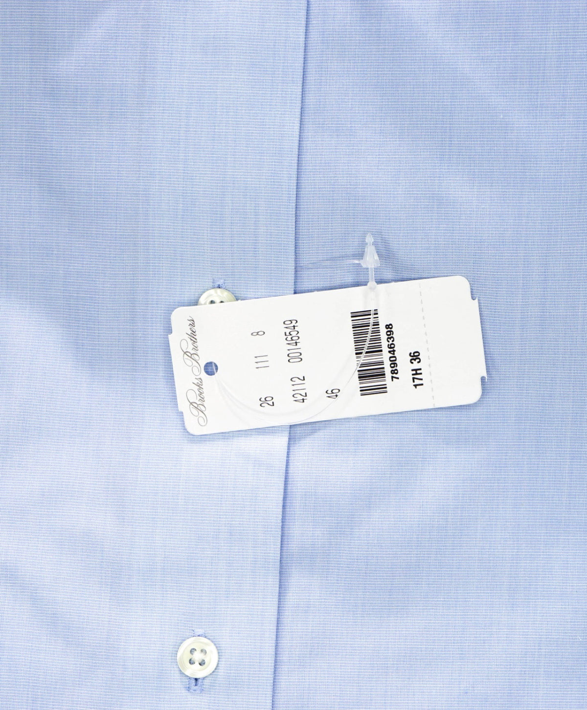 $128 BROOKS BROTHERS - Blue NON-IRON MILANO Shirt - 17.5 - 36