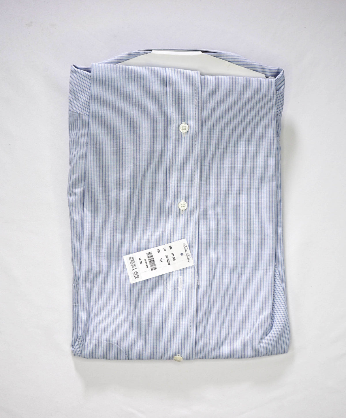 $128 BROOKS BROTHERS - Blue Stripe NON-IRON REGENT Shirt - 16 - 35