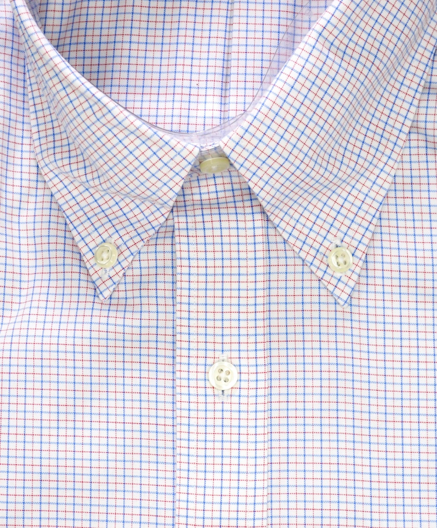 $128 BROOKS BROTHERS - Blue/Red Plaid NON-IRON REGENT Shirt - 17 - 35