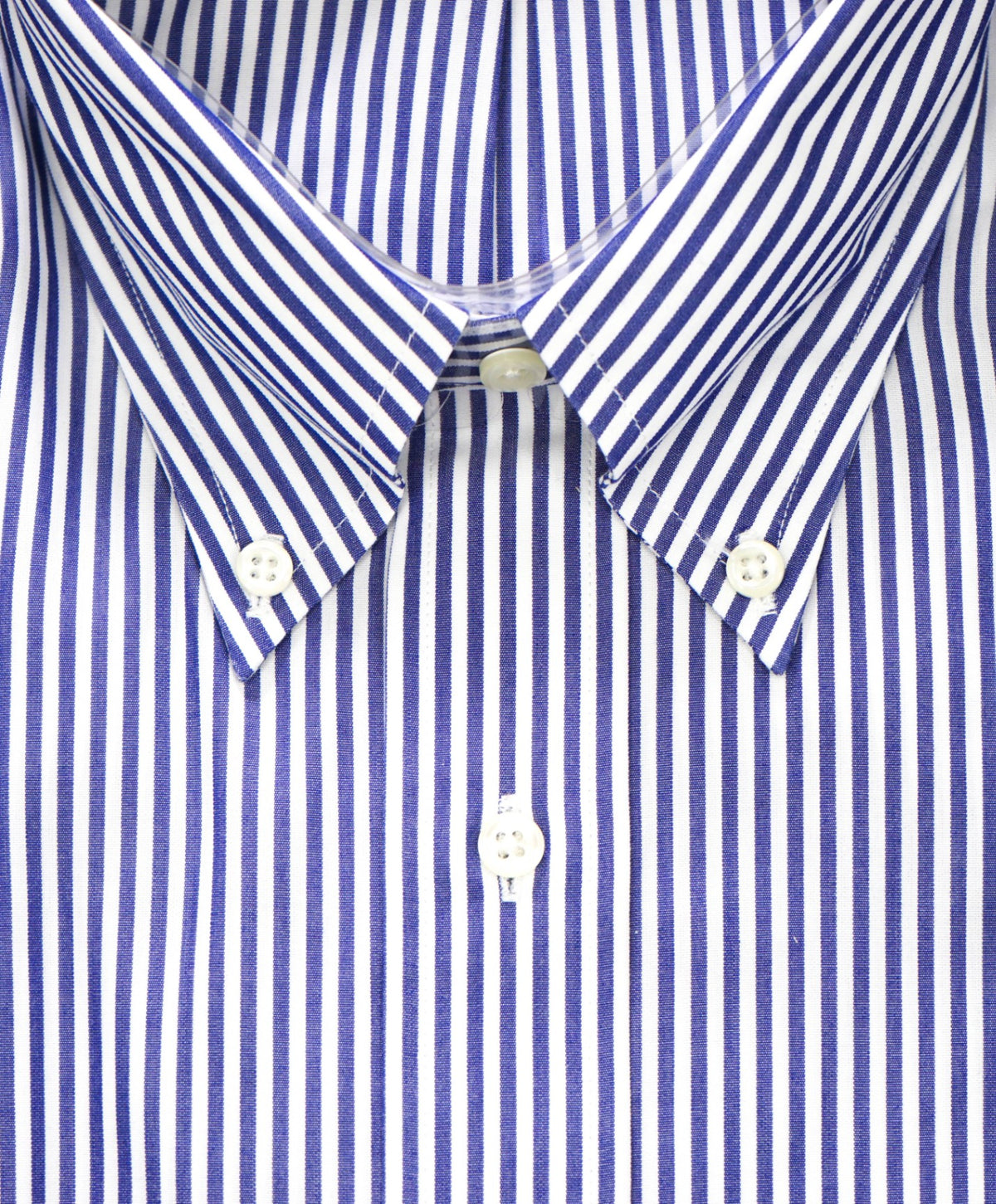 $128 BROOKS BROTHERS - Blue Stripe NON-IRON REGENT Shirt - 17.5 - 38