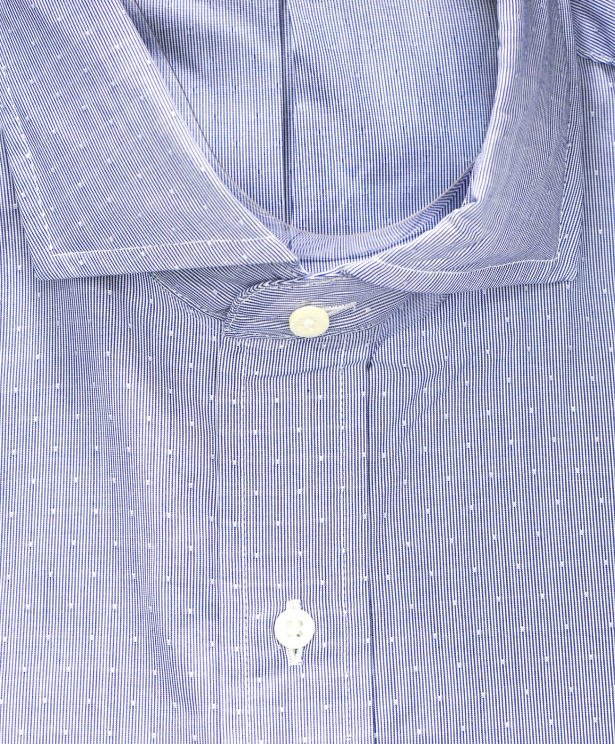 $128 BROOKS BROTHERS - Blue Stripe MILANO Shirt - 17.5 - 38