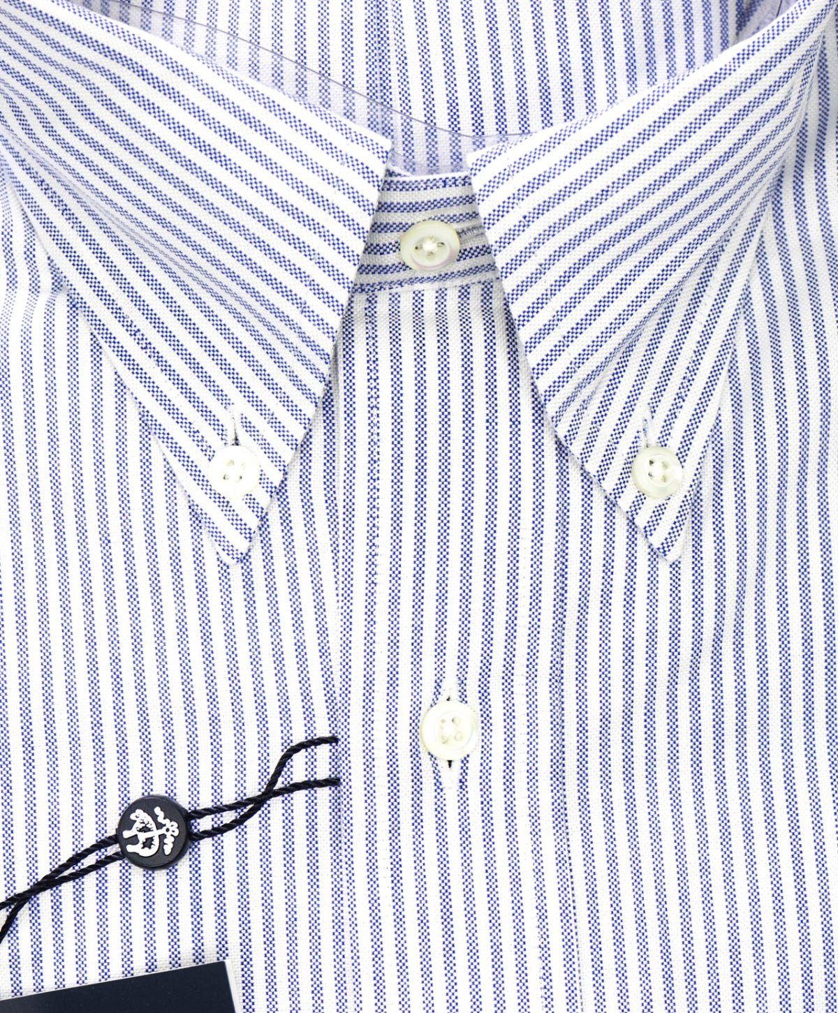 $198 BROOKS BROTHERS - Blue Stripe MADE IN USA MILANO Shirt - 15.5 - 33
