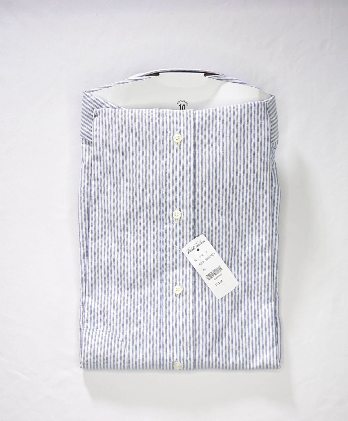 $198 BROOKS BROTHERS - Blue Stripe MADE IN USA MAKERS AND MERCHANTS Shirt - 16.5 - 34