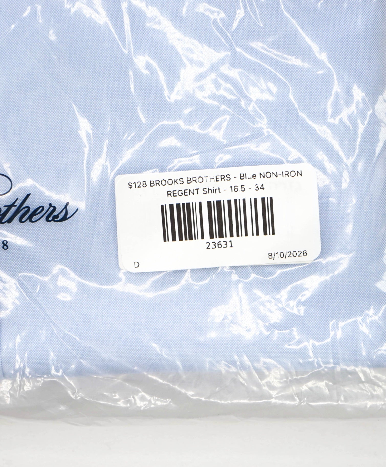 $128 BROOKS BROTHERS - Blue NON-IRON REGENT Shirt - 16.5 - 34