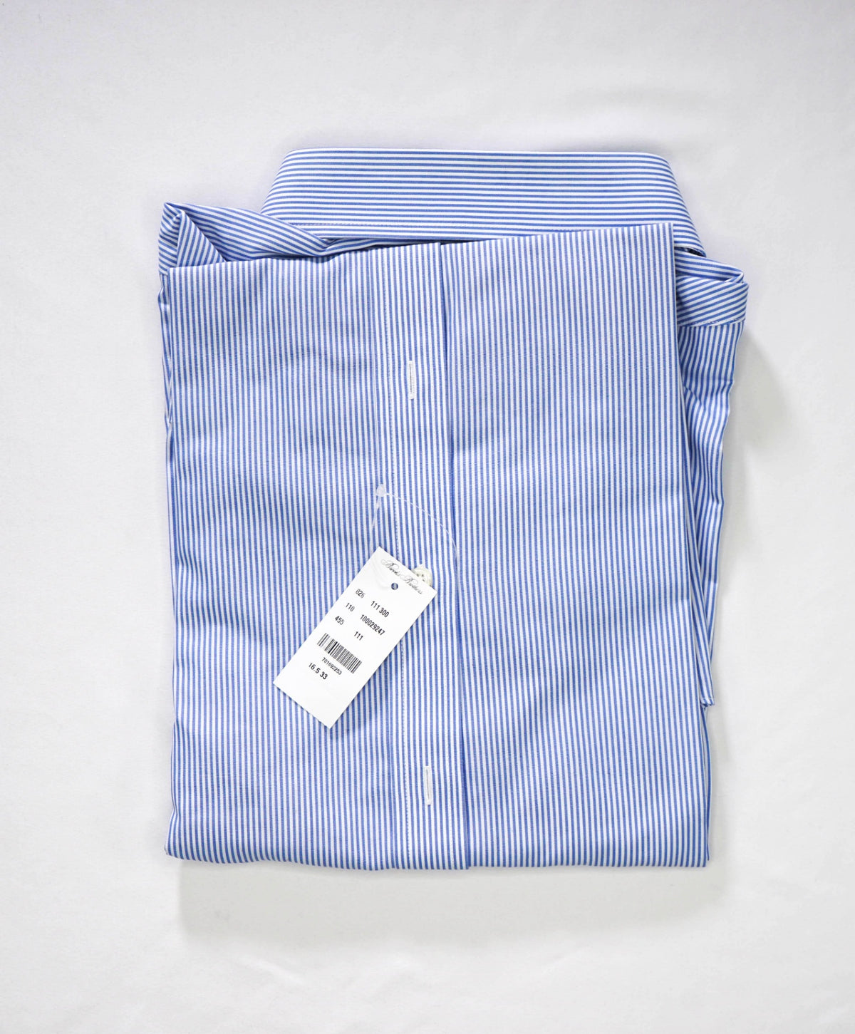 $128 BROOKS BROTHERS - Blue Stripe NON-IRON REGENT Shirt - 16.5 - 35