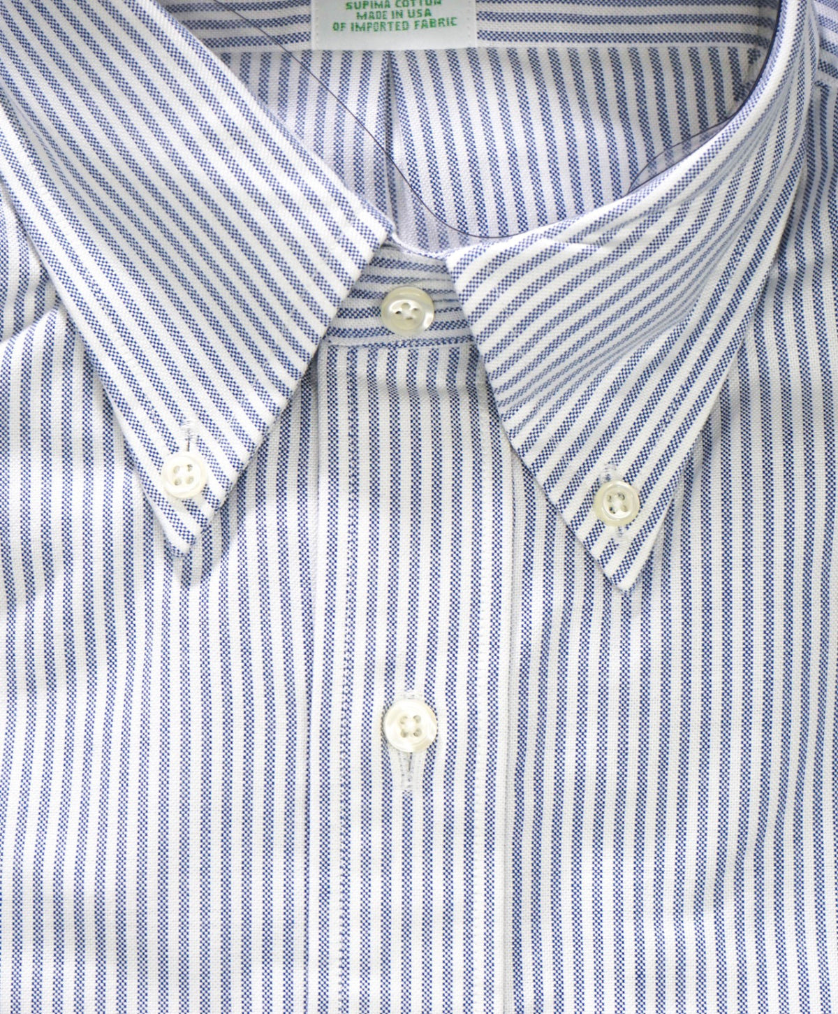 $198 BROOKS BROTHERS - Blue Stripe MADE IN USA MAKERS AND MERCHANTS Shirt - 15.5 - 33