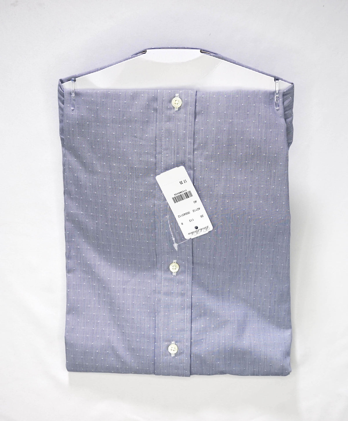 $128 BROOKS BROTHERS - Blue Stripe MILANO Shirt - 17 - 35