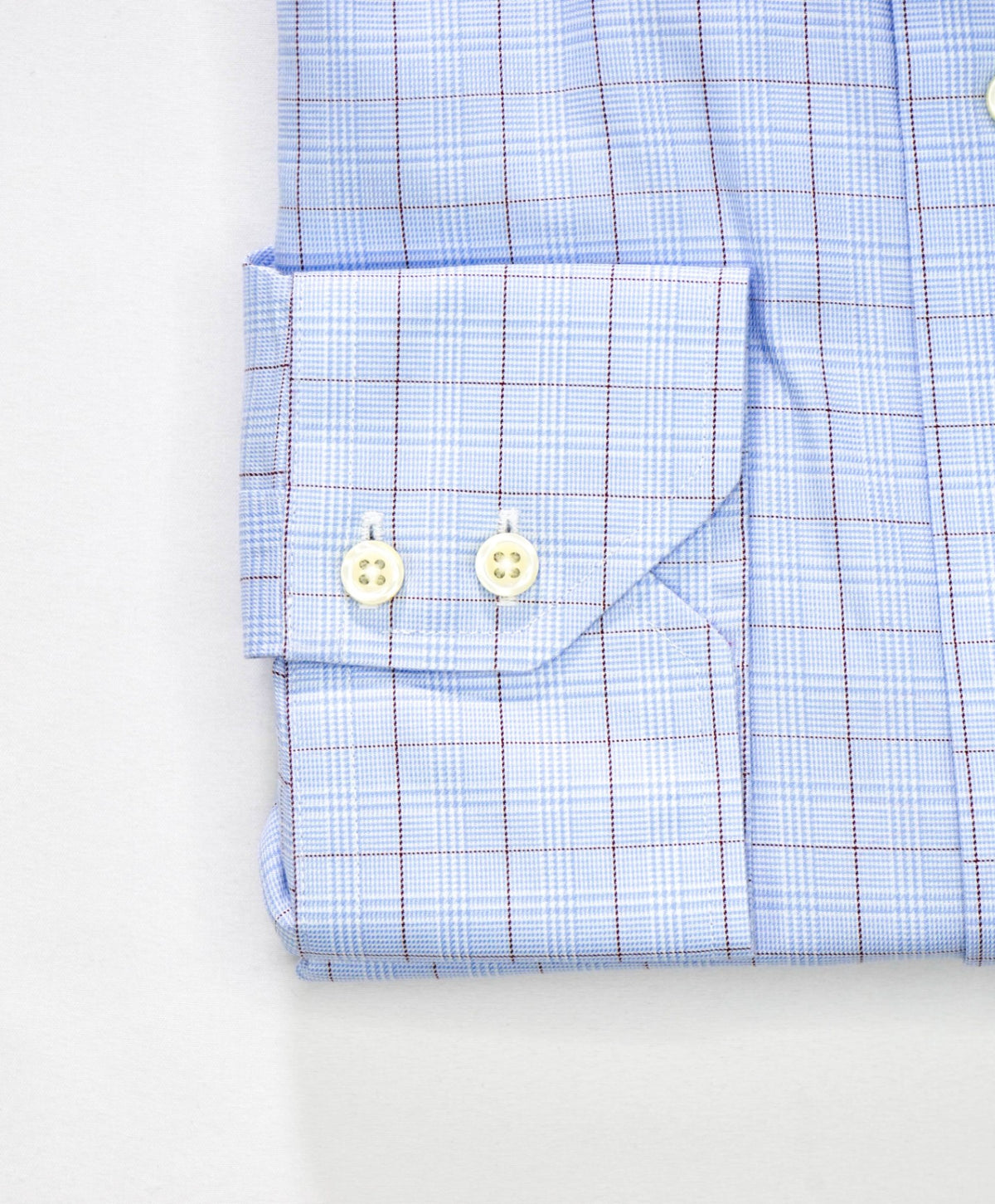 $128 BROOKS BROTHERS - Blue Plaid NON-IRON MILANO Shirt - 17 - 35