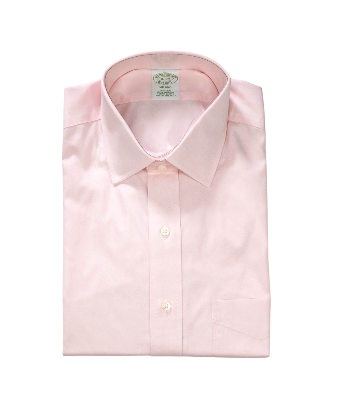 $128 BROOKS BROTHERS - Pink NON-IRON MILANO Shirt - 16 - 34
