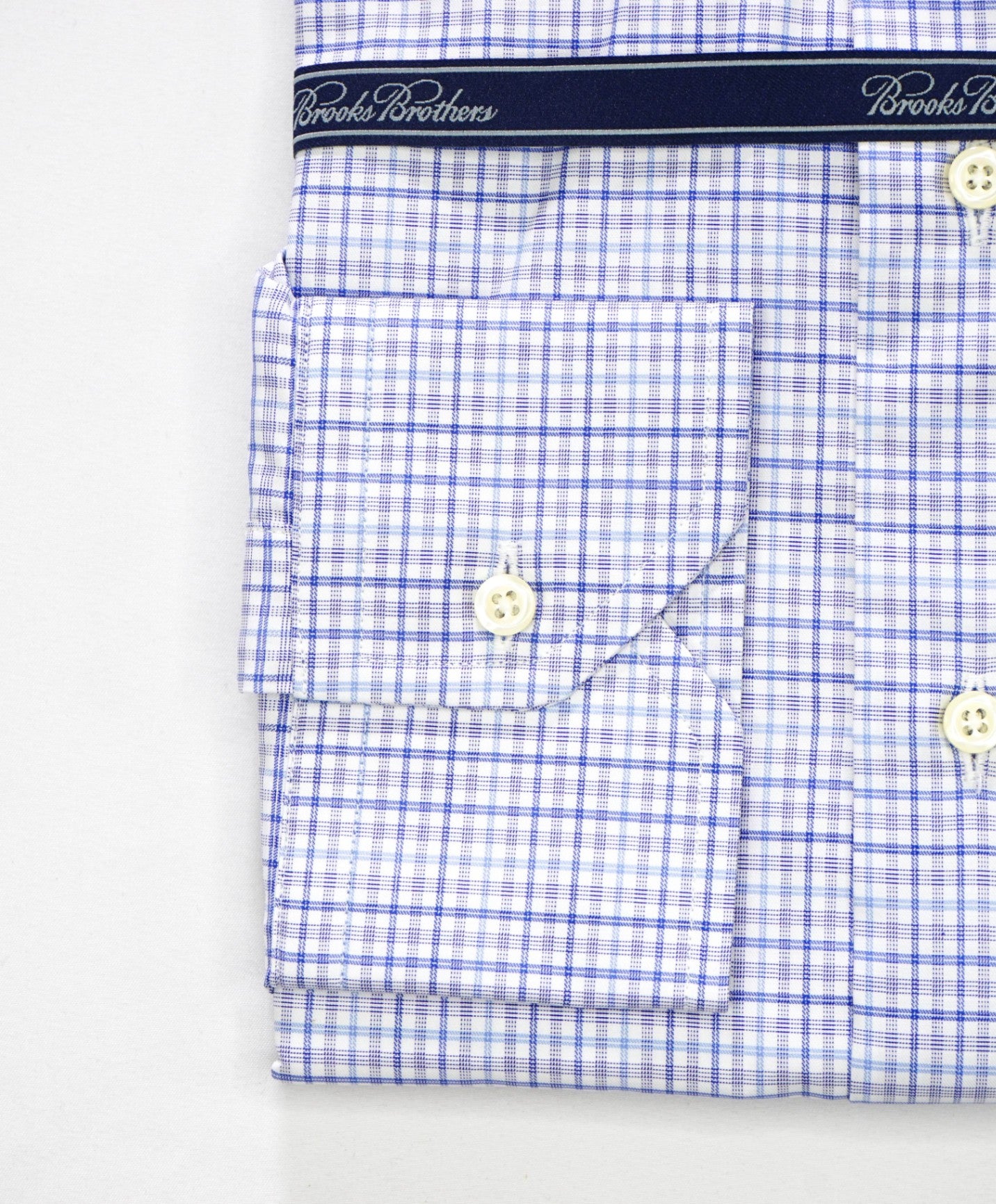 $198 BROOKS BROTHERS - Blue Plaid MAKERS AND MERCHANTS REGENT Shirt - 16.5 - 31