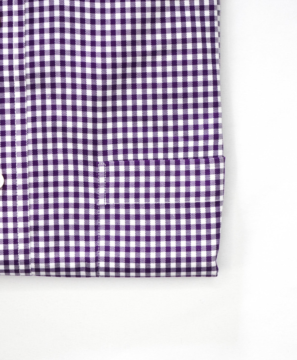 $128 BROOKS BROTHERS - Purple Gingham NON-IRON Shirt - 17 - 36
