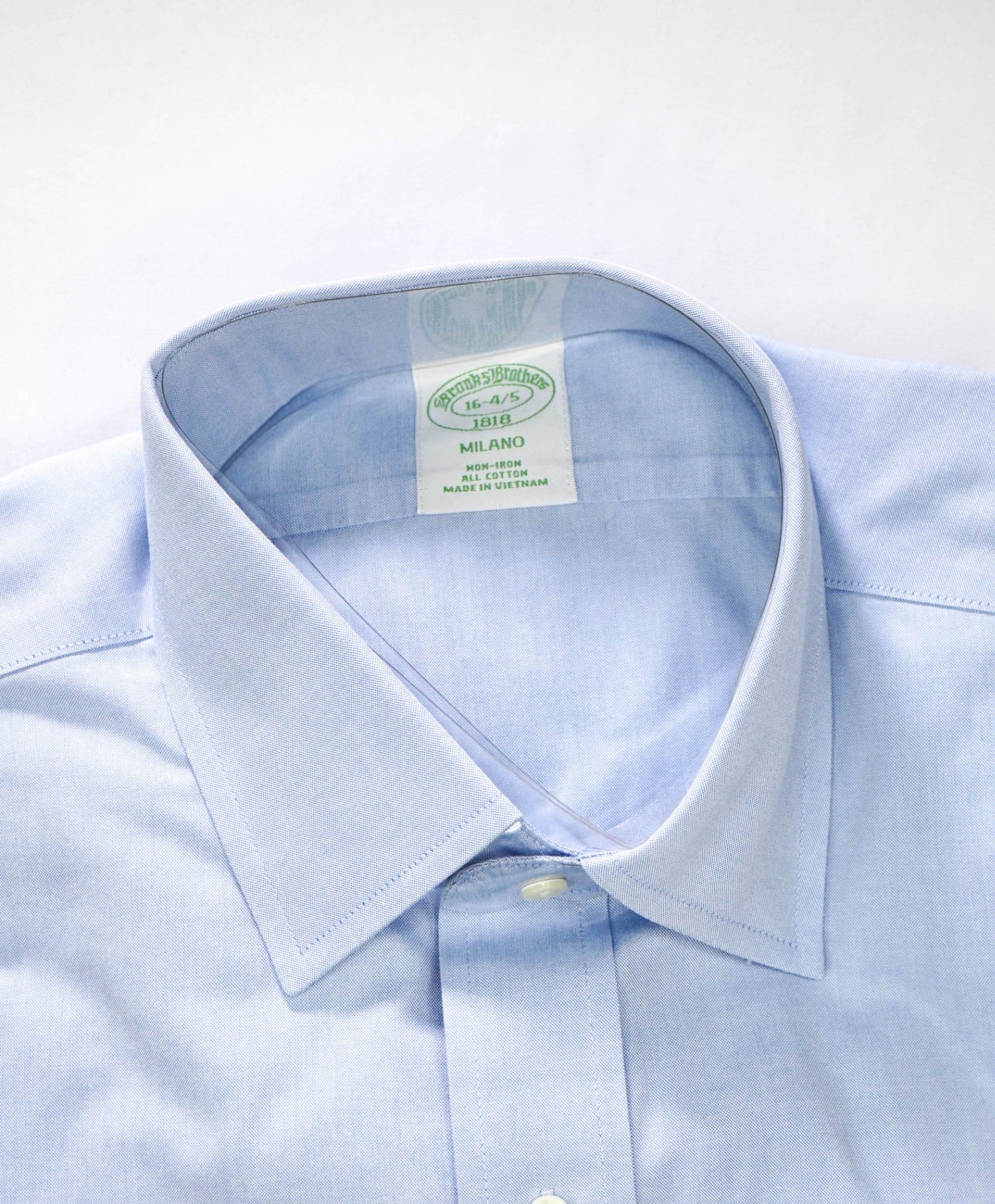 $128 BROOKS BROTHERS - Blue NON-IRON MILANO Shirt - 16 - 34/35