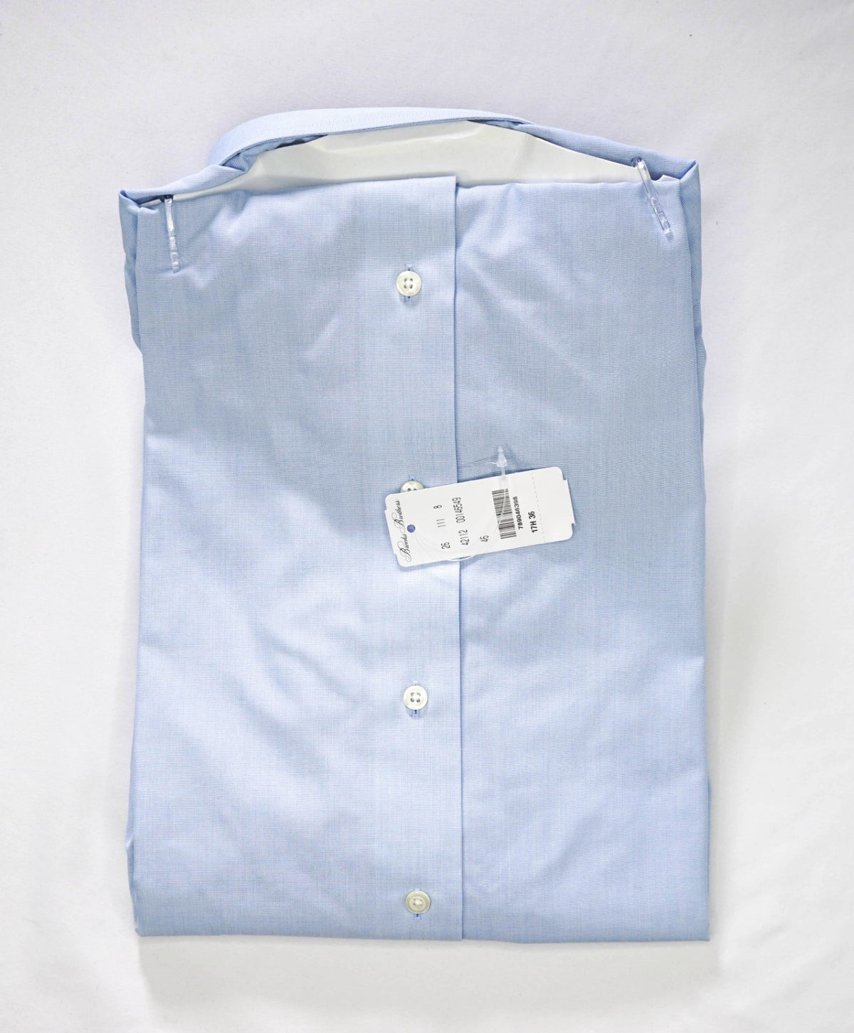 $128 BROOKS BROTHERS - Blue NON-IRON MILANO Shirt - 17.5 - 36