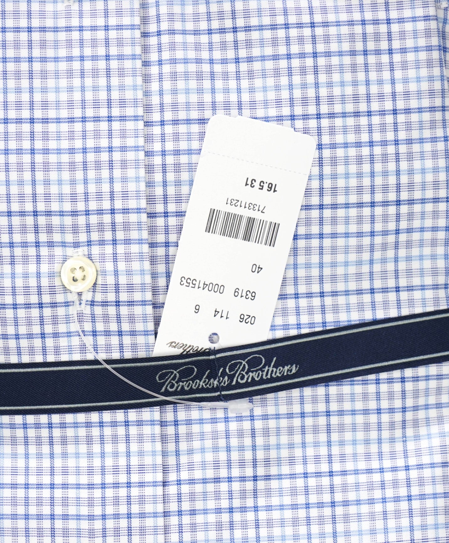 $198 BROOKS BROTHERS - Blue Plaid MAKERS AND MERCHANTS REGENT Shirt - 16.5 - 31