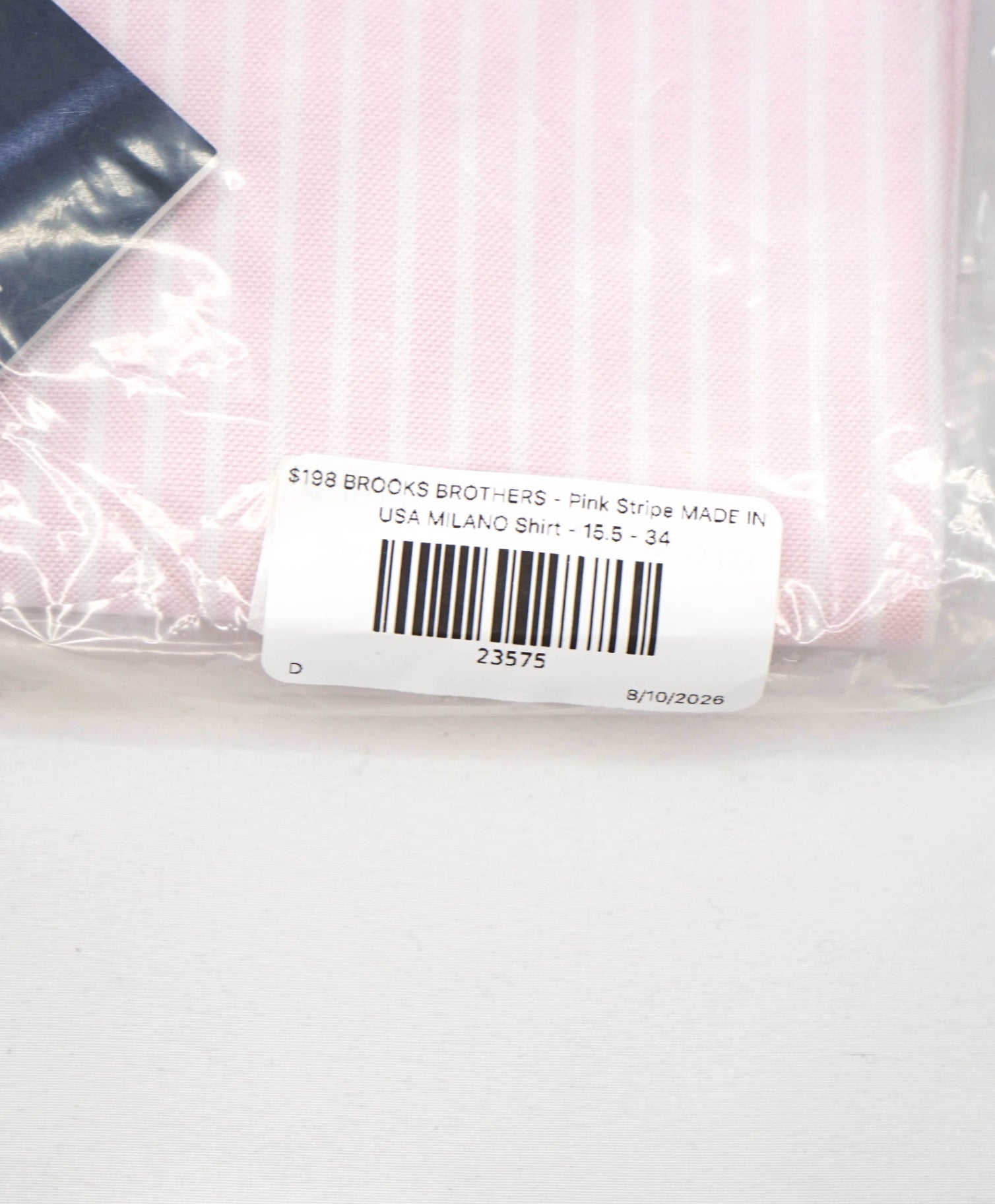 $198 BROOKS BROTHERS - Pink Stripe MADE IN USA MILANO Shirt - 15.5 - 34