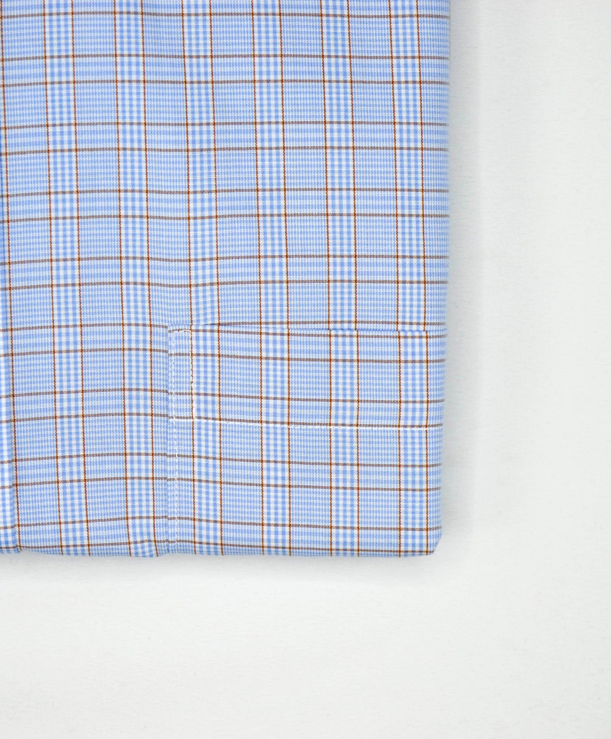 $128 BROOKS BROTHERS - Blue Plaid NON-IRON MILANO Shirt - 17.5 - 35