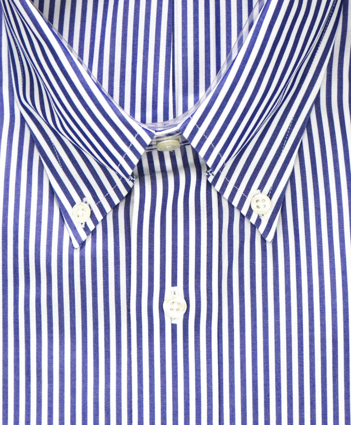 $128 BROOKS BROTHERS - Blue Stripe NON-IRON REGENT Shirt - 17.5 - 37