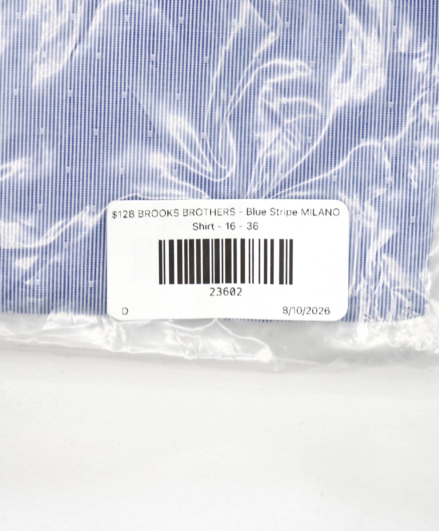 $128 BROOKS BROTHERS - Blue Stripe MILANO Shirt - 16 - 36