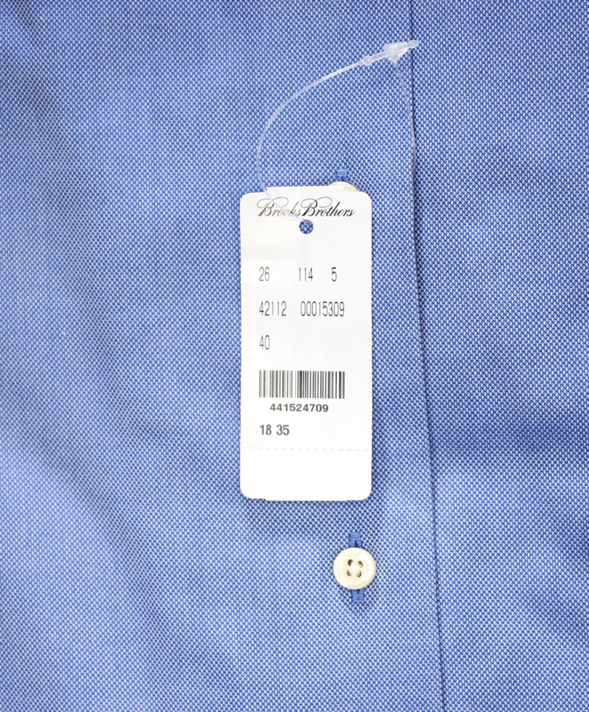 $128 BROOKS BROTHERS - Blue NON-IRON REGENT Shirt - 18 - 35