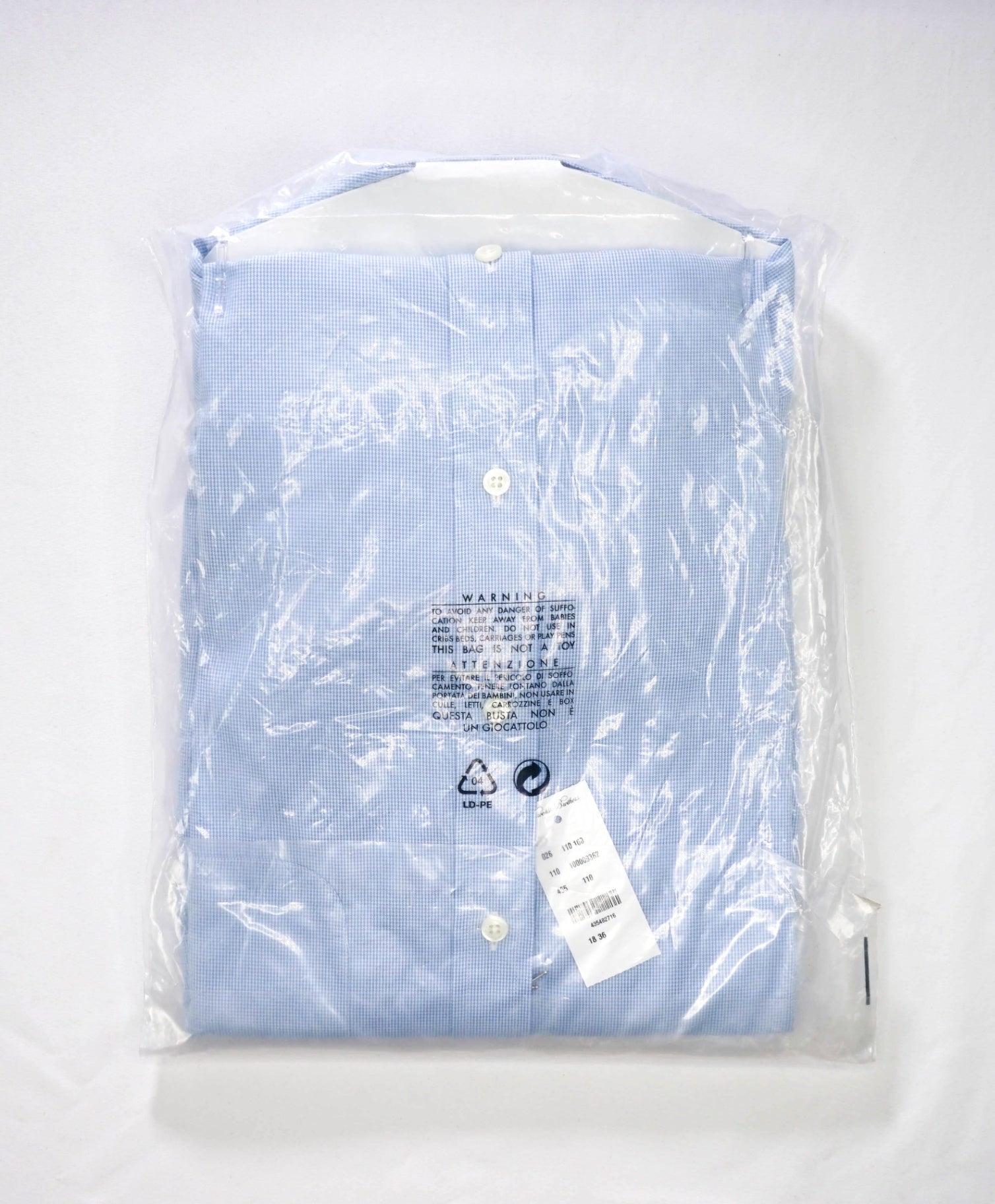 $128 BROOKS BROTHERS - Light Blue Micro Herringbone NON-IRON REGENT Shirt - 18 - 36