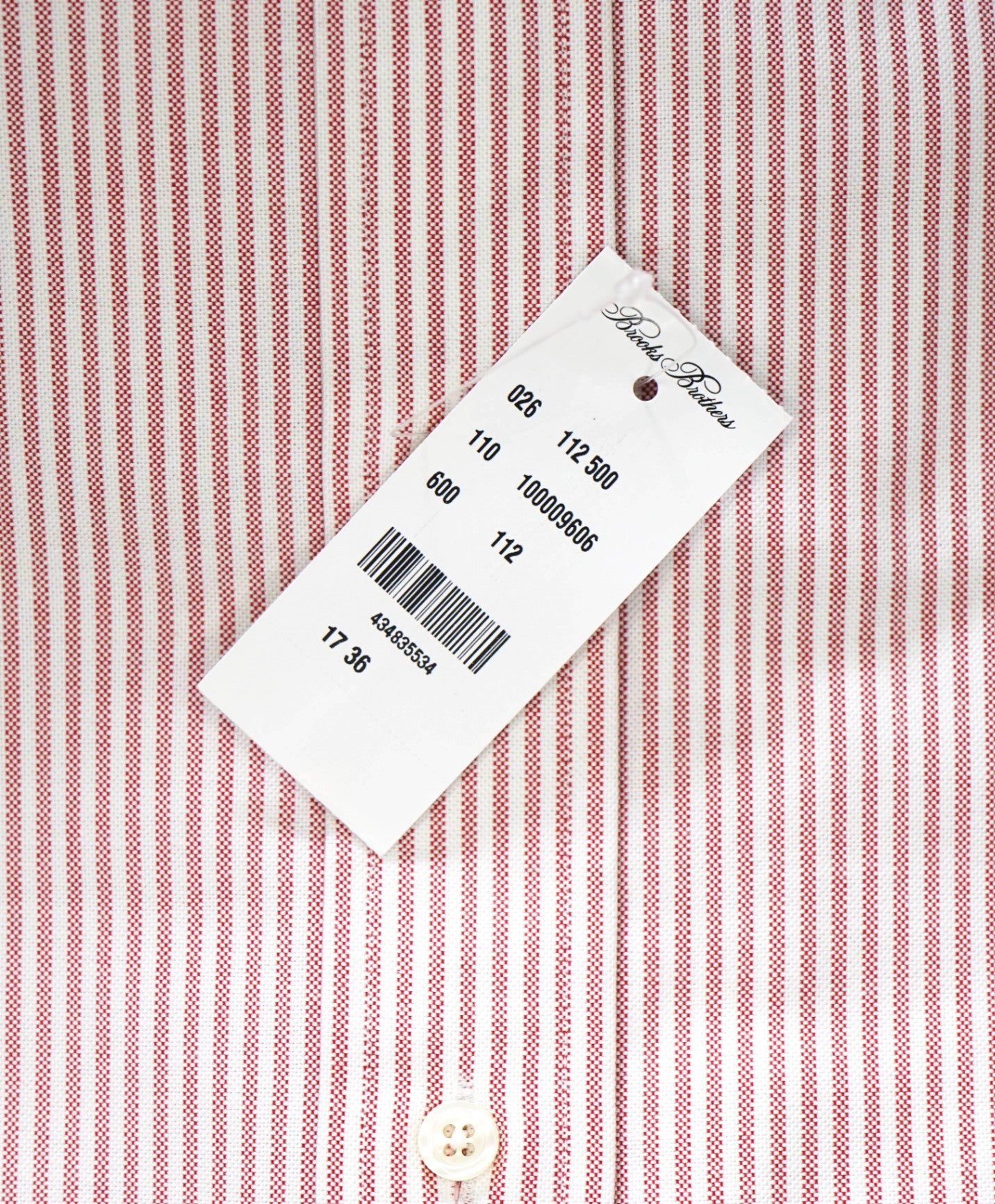 $198 BROOKS BROTHERS - Red Stripe MADE IN USA MAKERS AND MERCHANTS Shirt - 17 - 36
