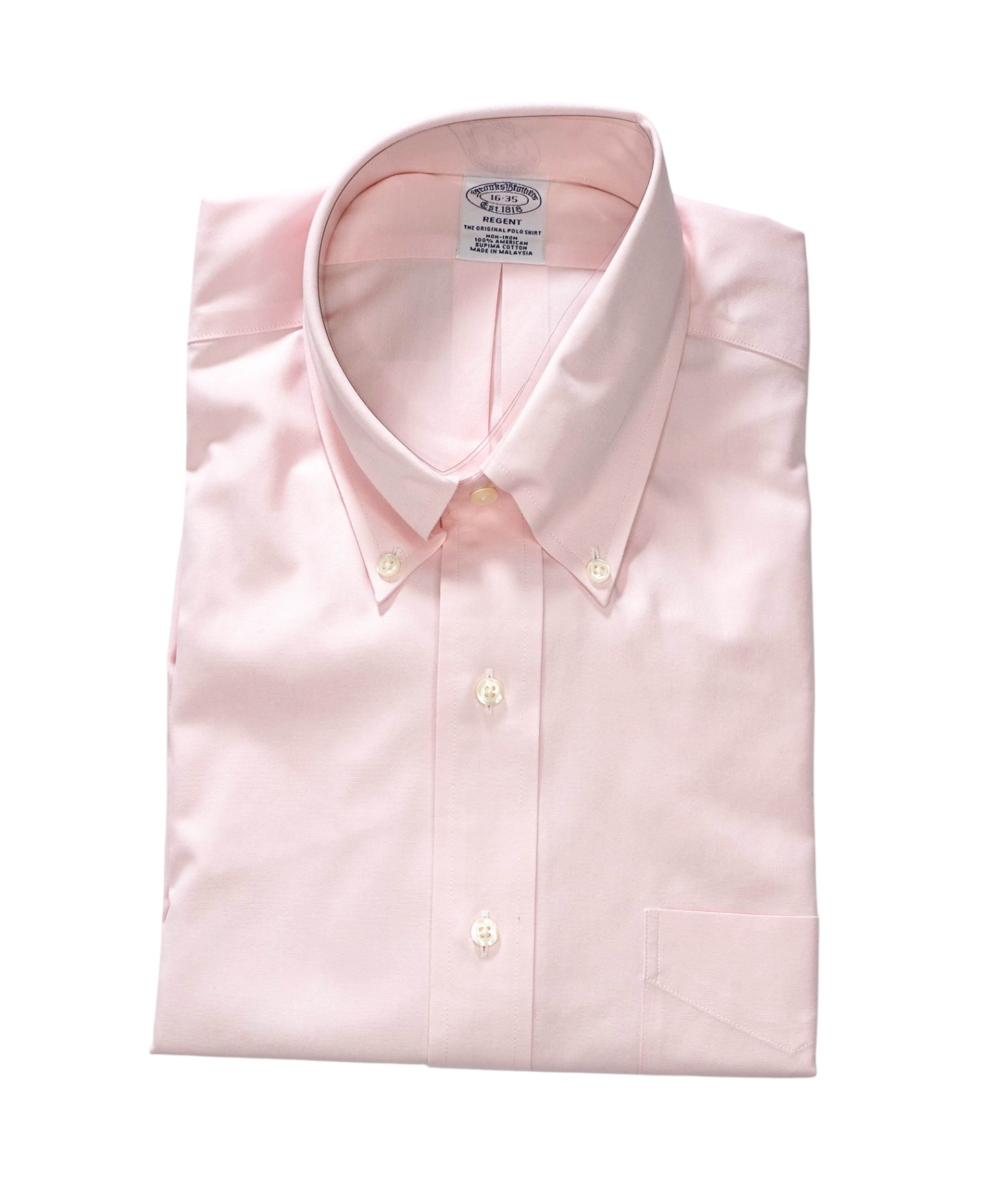 $128 BROOKS BROTHERS - Pink NON-IRON REGENT Shirt - 16 - 35