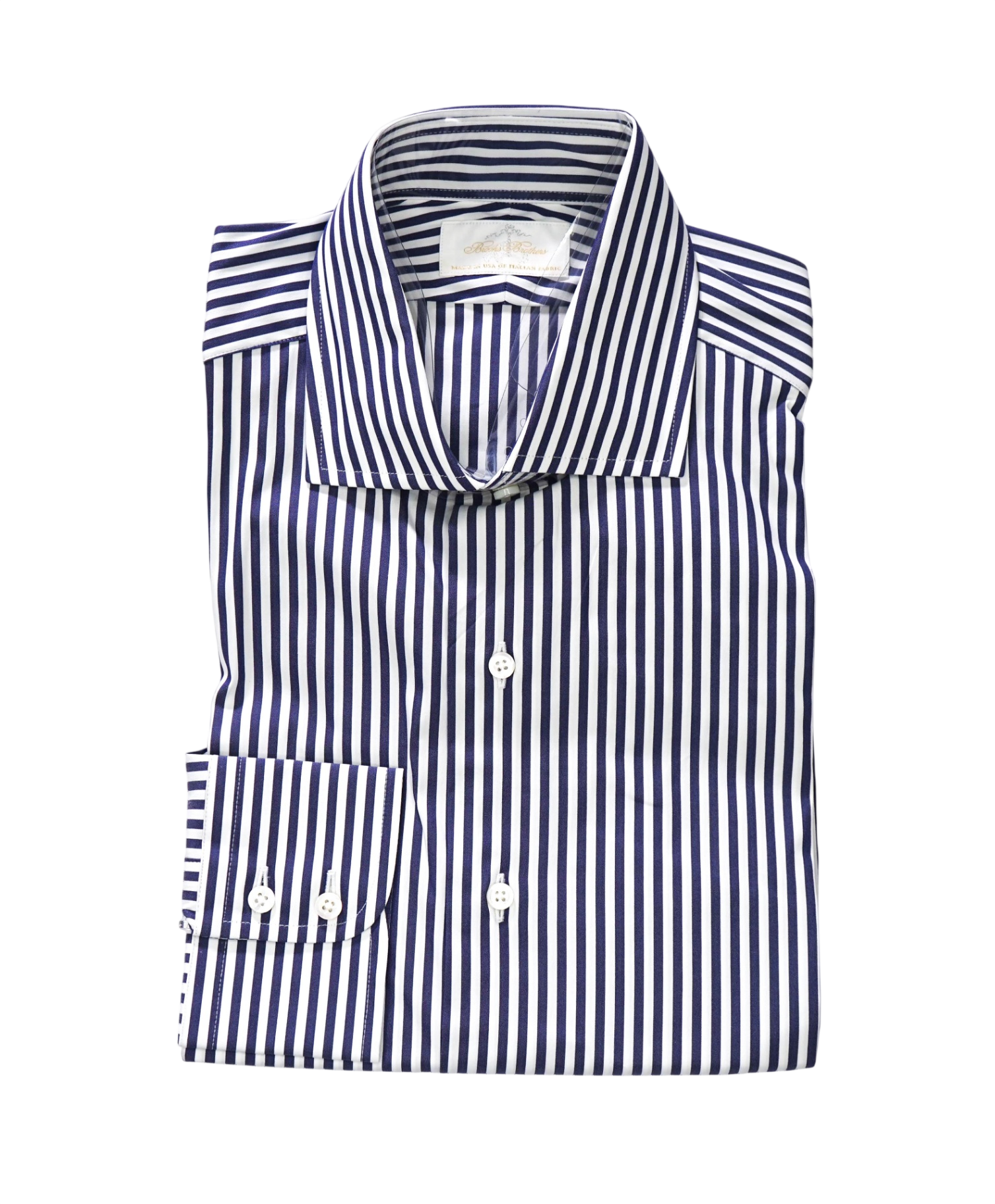 $198 BROOKS BROTHERS - Blue Stripe MADE IN USA Shirt - 15.5 - 34