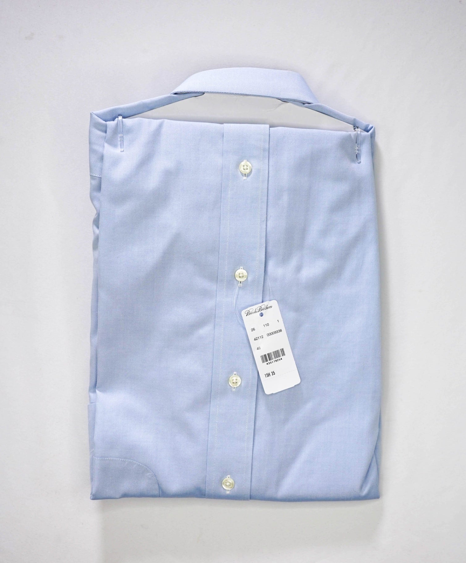 $128 BROOKS BROTHERS - Blue NON-IRON MADISON Shirt - 15.5 - 35