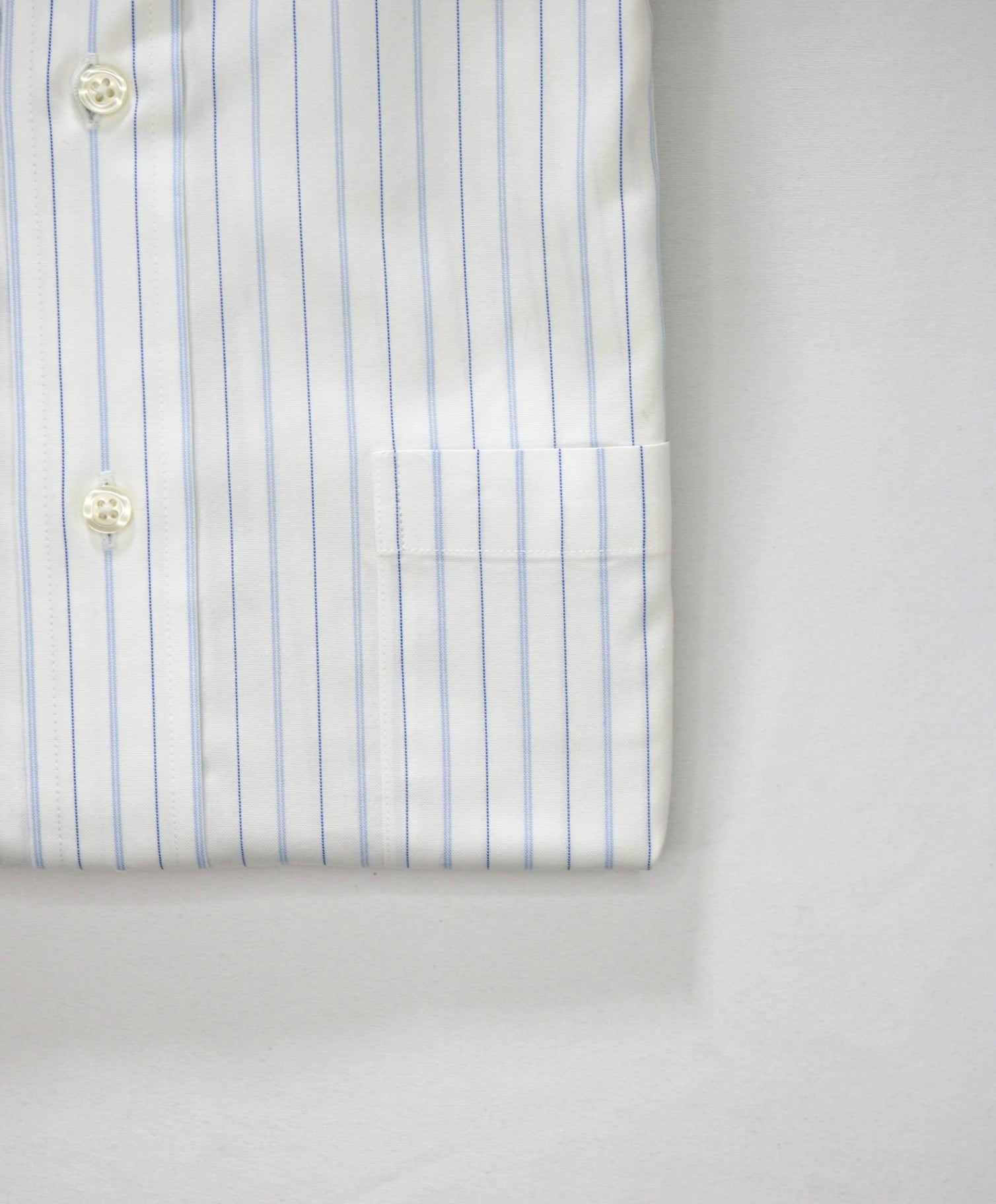$128 BROOKS BROTHERS - Blue Stripe NON-IRON CLASSIC Shirt - 17 - 34