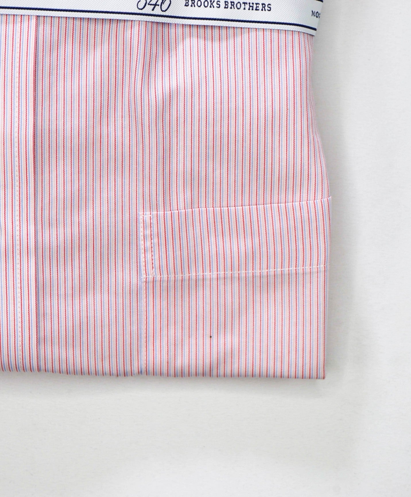 $128 BROOKS BROTHERS - Red/Blue Stripe NON-IRON SLIM FIT "346" Shirt - 17.5 - 36/37