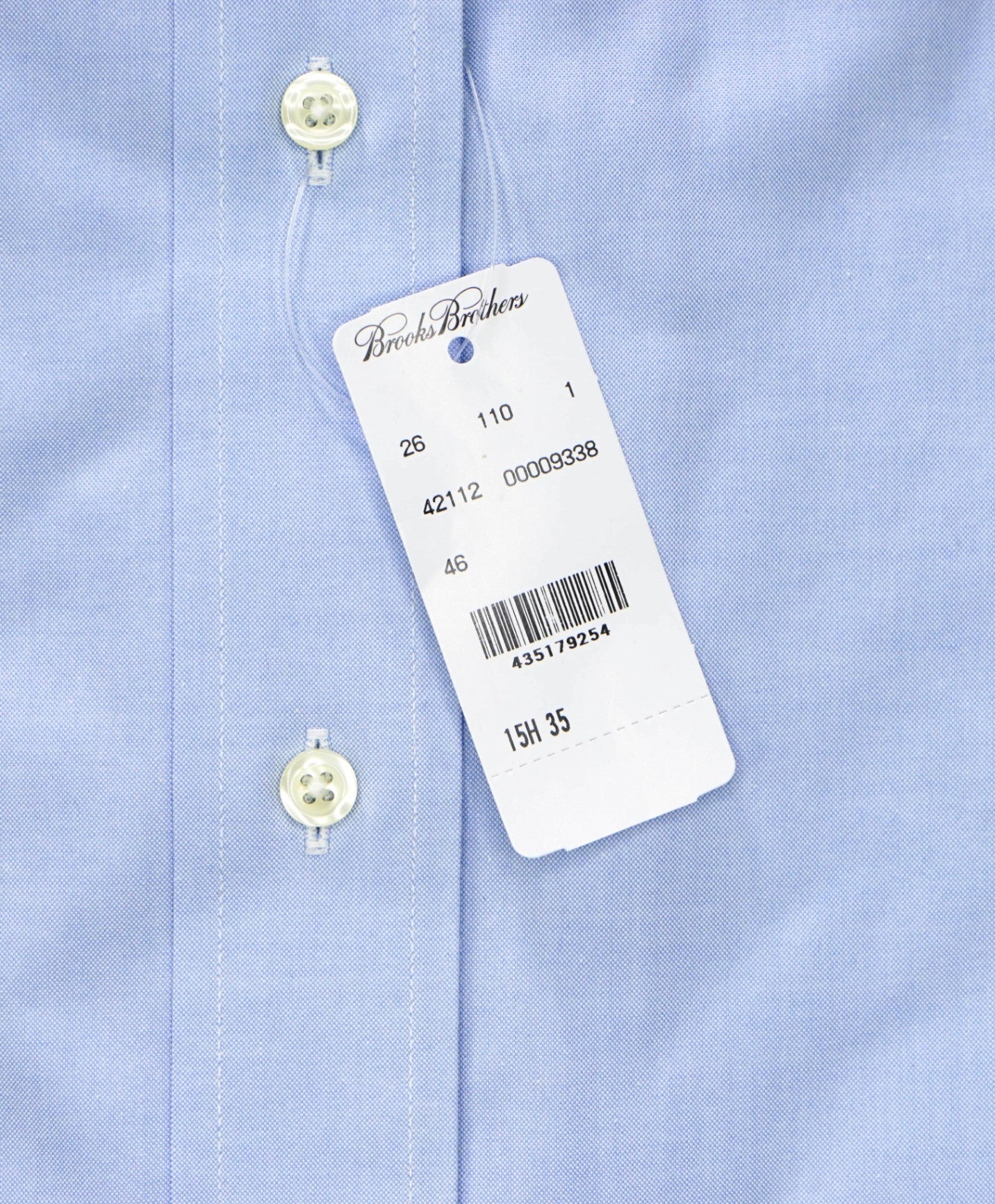 $128 BROOKS BROTHERS - Blue NON-IRON MADISON Shirt - 15.5 - 35