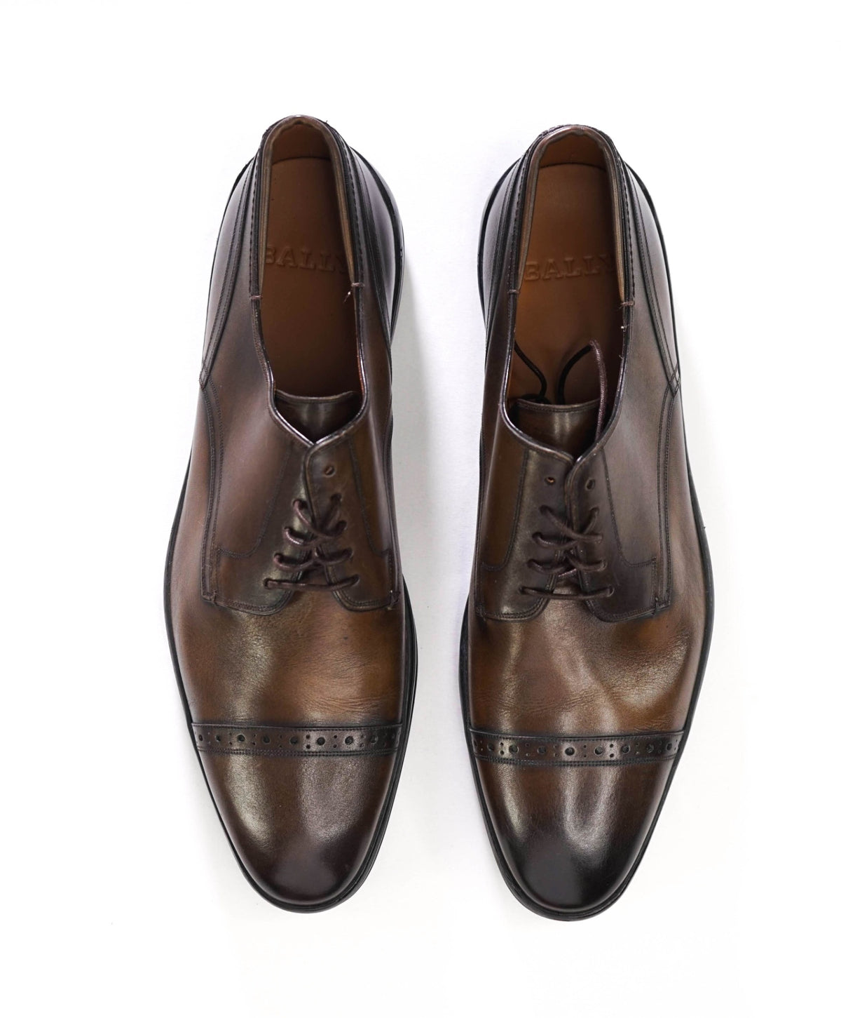 $590 BALLY - Brown Leather Derby - US 10 (9UK)