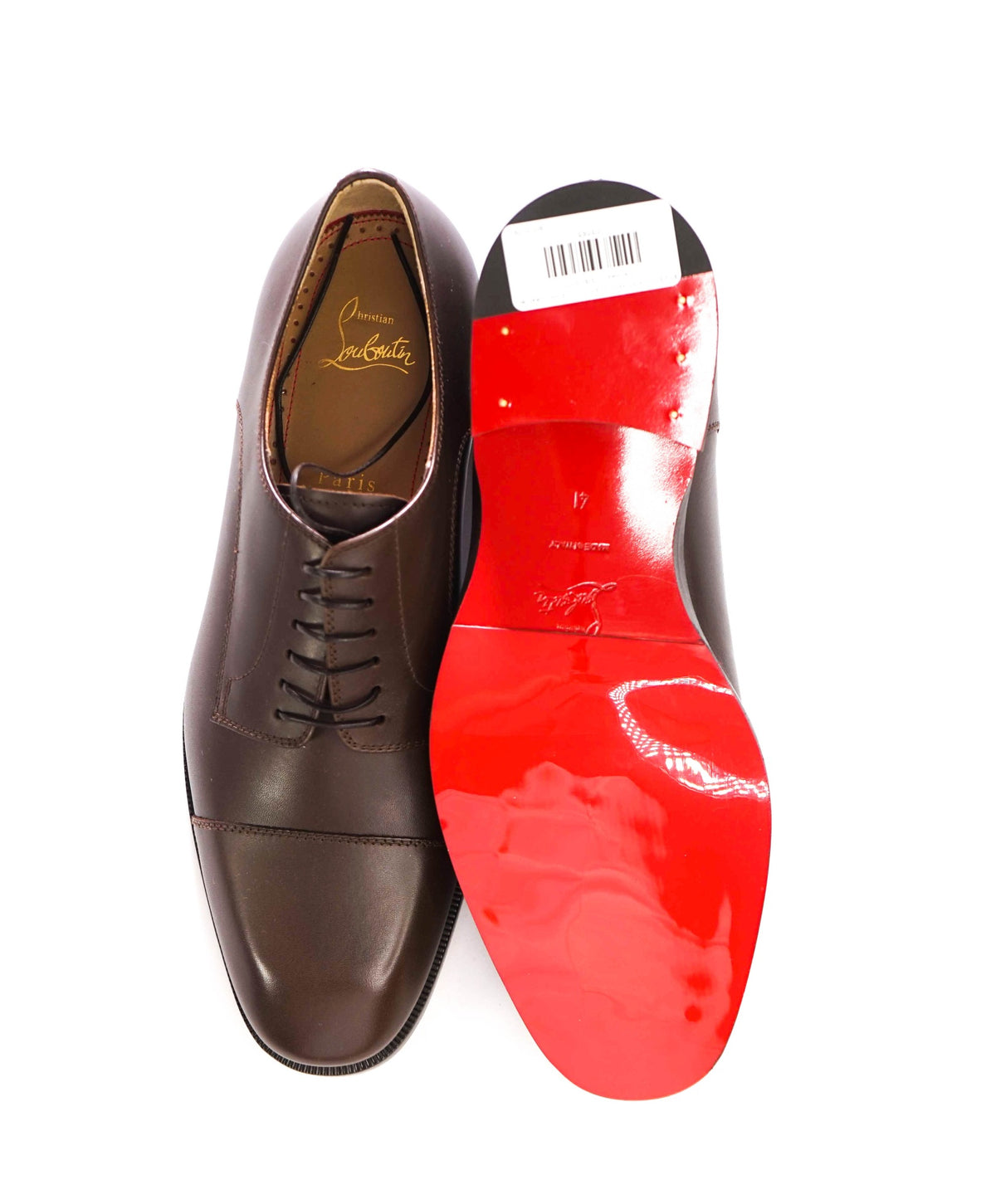 $1,290 LOUBOUTIN - Brown Leather Derbies - US 8 (41EU)