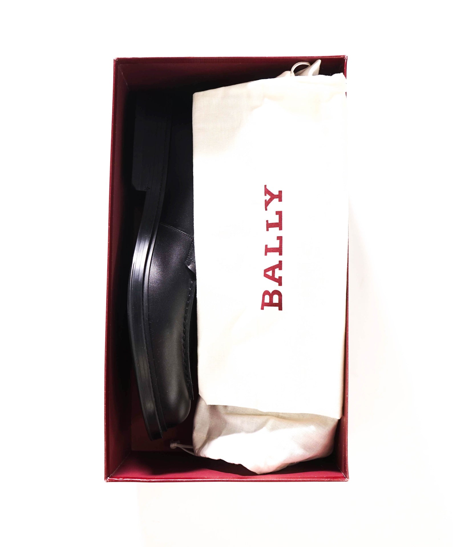 $615 BALLY - Black Leather Loafers - US 12 (11UK)